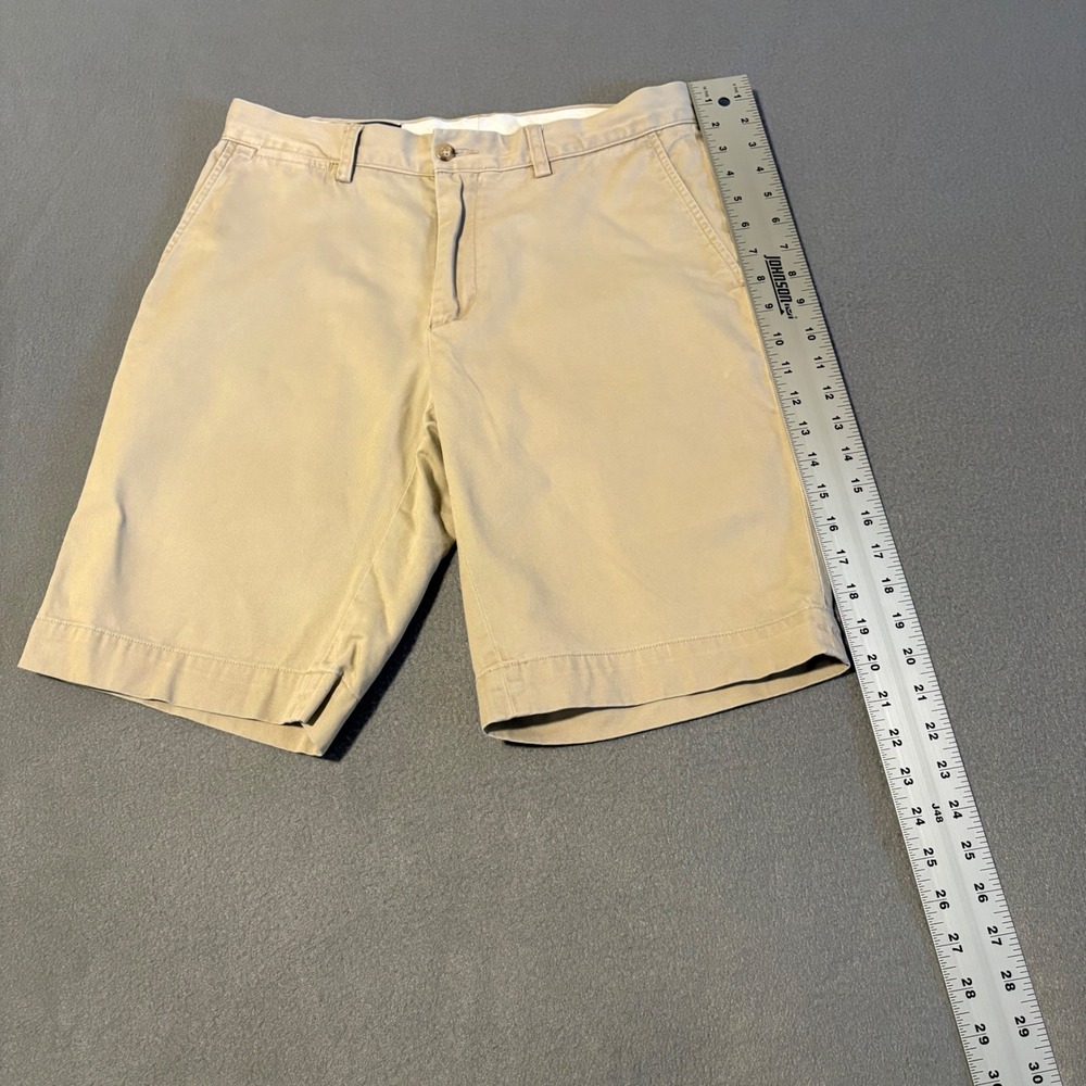 Polo Ralph Lauren Chino Shorts Men 31x10 Khaki Tan Flat Front Cotton Twill Pony - Picture 2 of 13